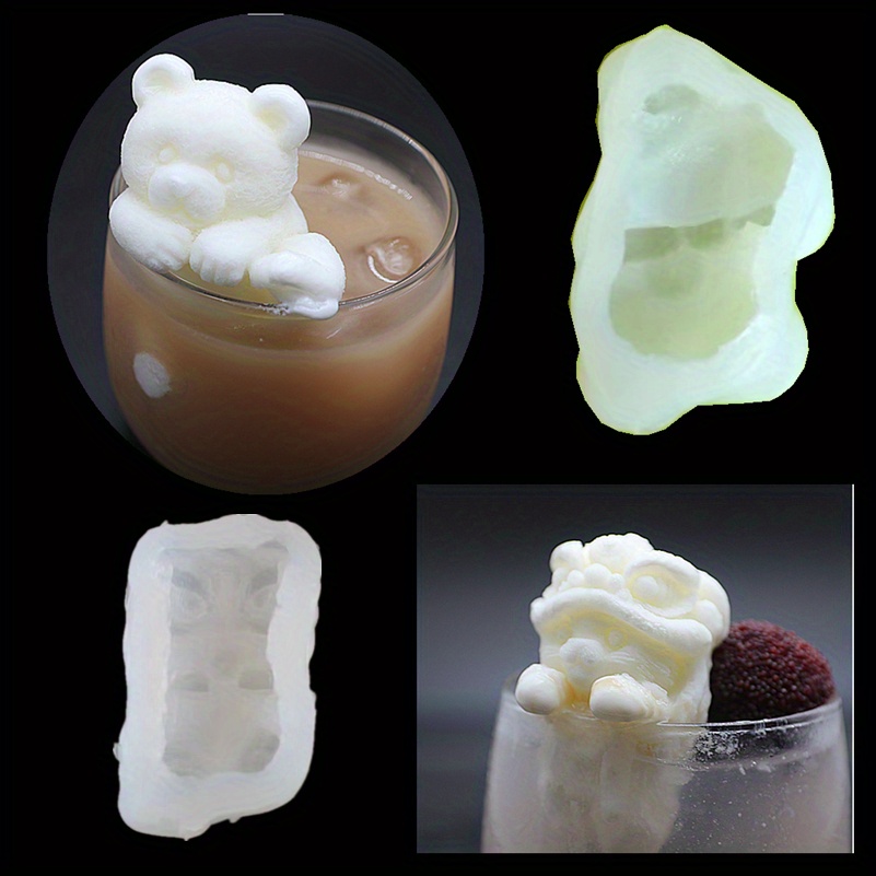 Ice Bear Coffee Silicone Mold Three dimensional Silicone - Temu