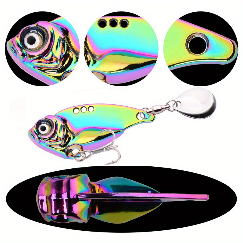 Metal Vib Lures Wobbler Rotating Metal Vib Vibration Bait - Temu