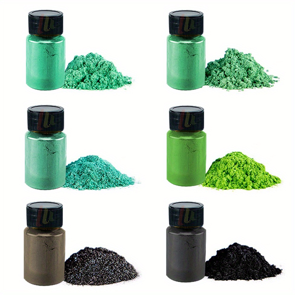 10 Color Pigment Powder Variety Pack Set O - Greens