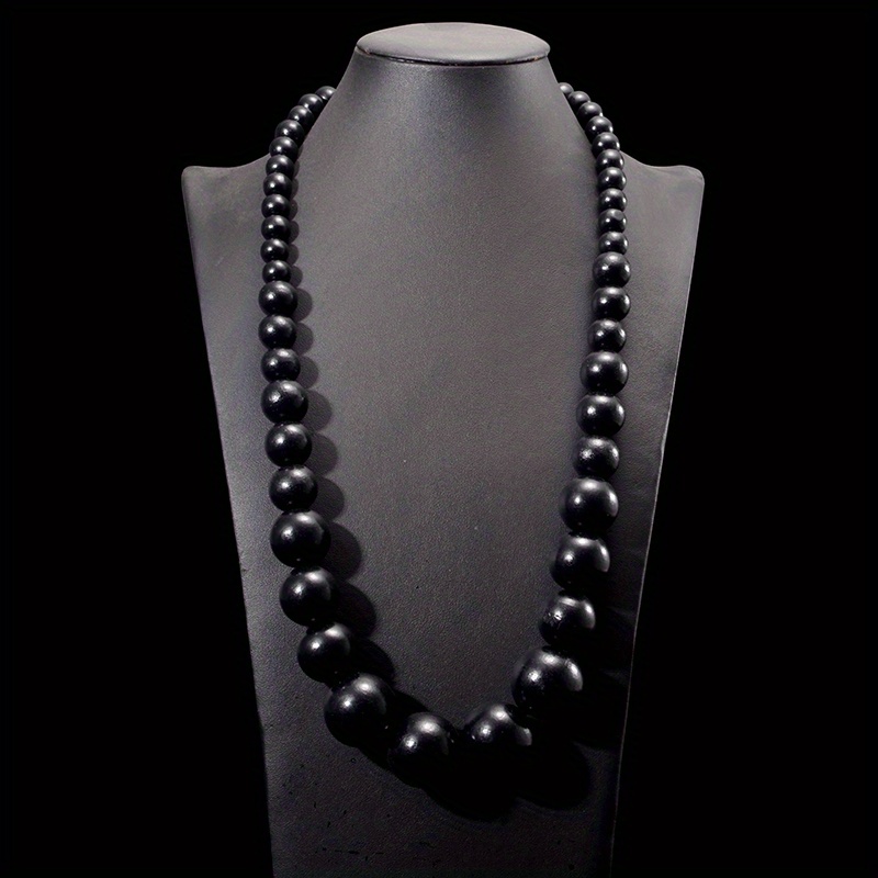 le Graaand collier perles noir