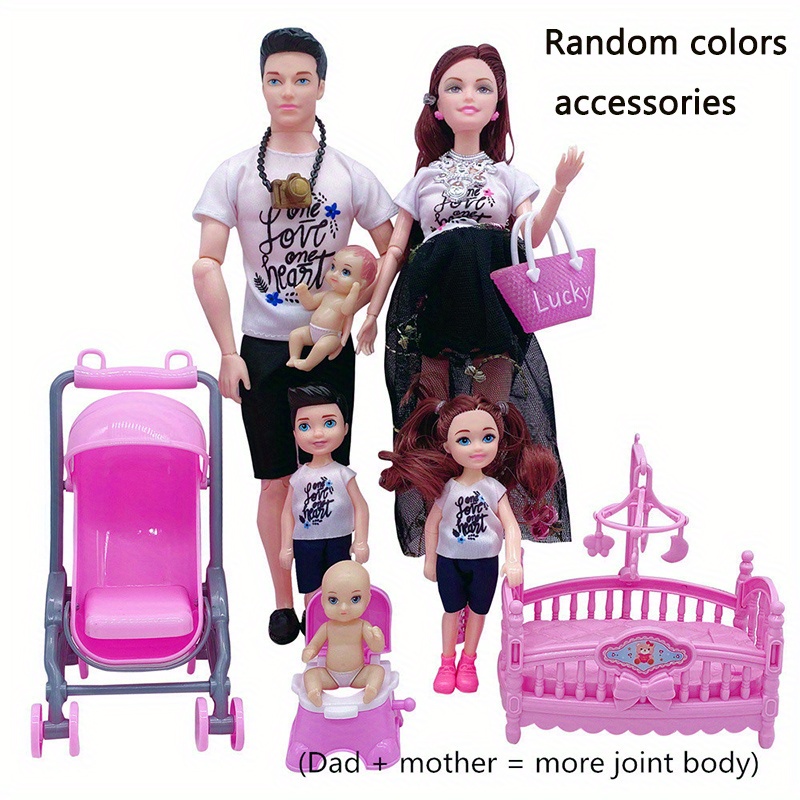 Bambini giocattoli bambole 1pcs educativo reale bambola incinta vestito  mamma bambola hanno un bambino nella sua pancia per Barbie bambola bambino  giocattolo immagine 4