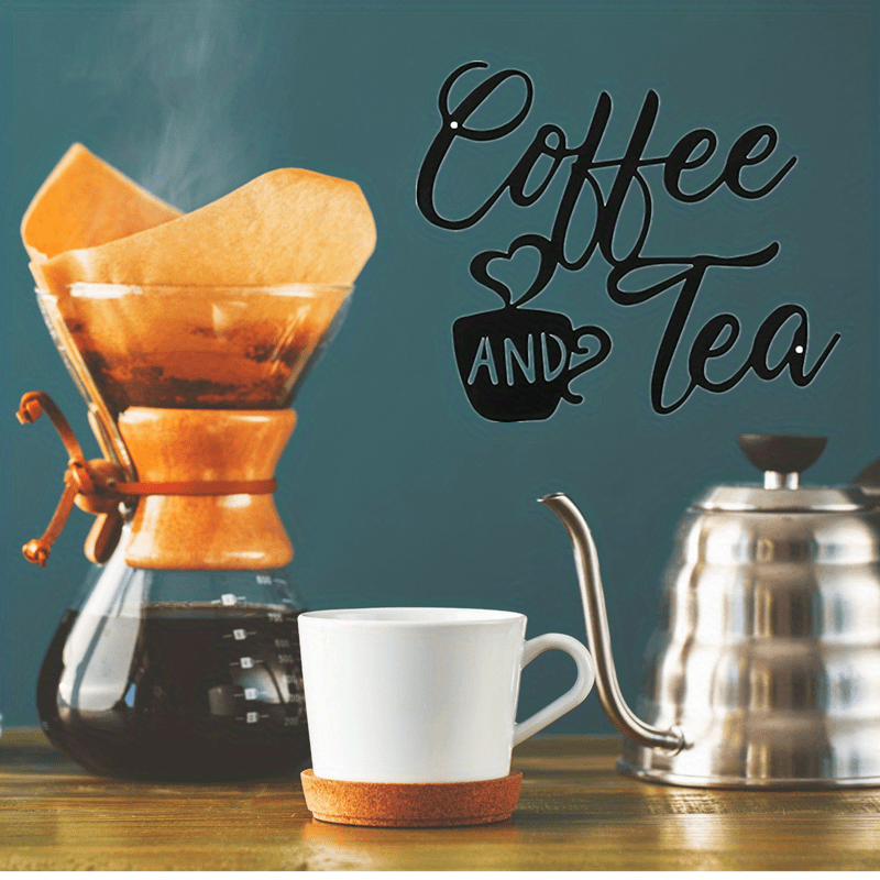 Coffee Sign Coffee And Tea Bar Sign Metal Hanging Wall Art - Temu