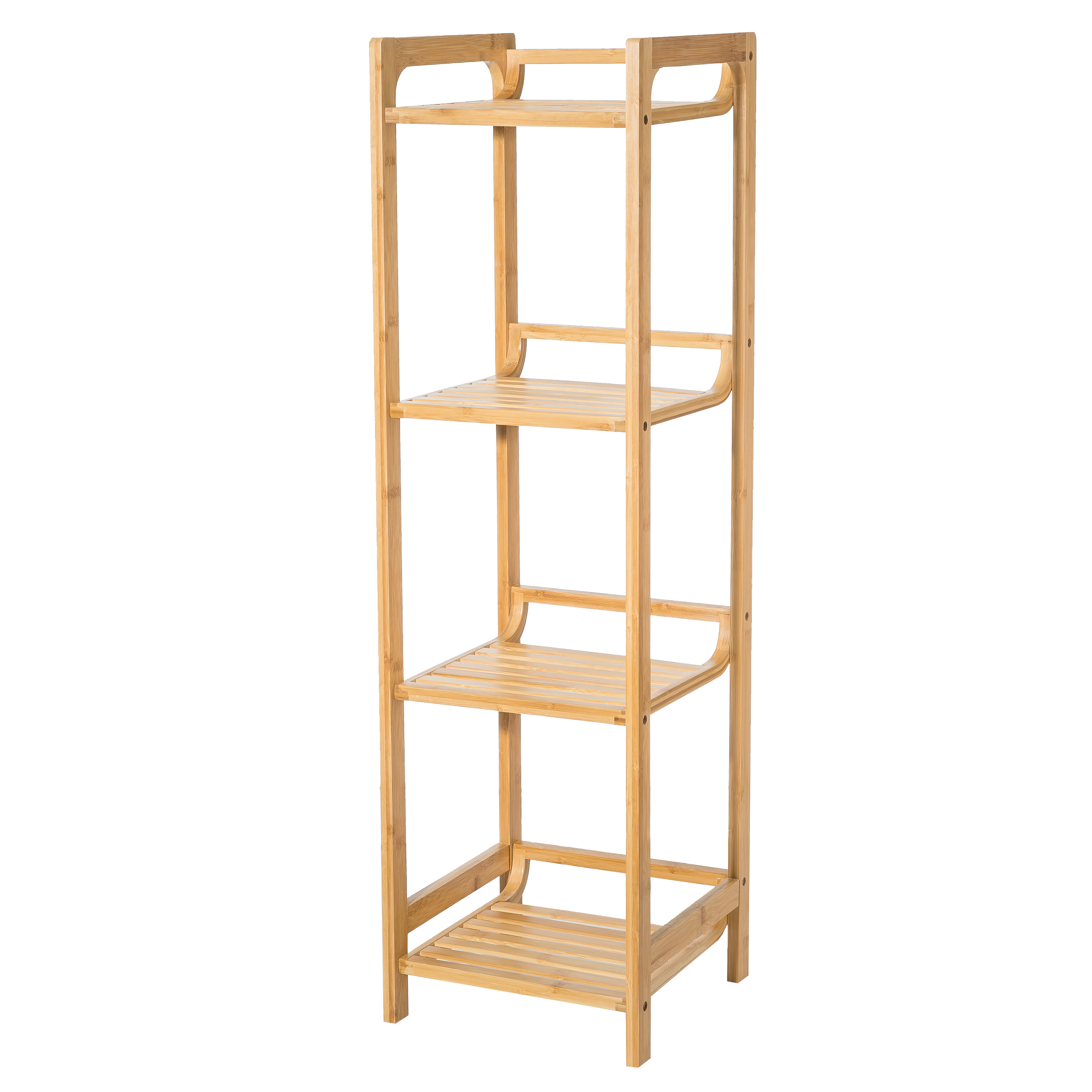 1pc Bamboo 3-Tier Corner Rack, Bathroom Storage Shelf, Free Standing Shower  Corner Shelves, Bathroom Storage Organizer, Bathroom Storage And Organizat