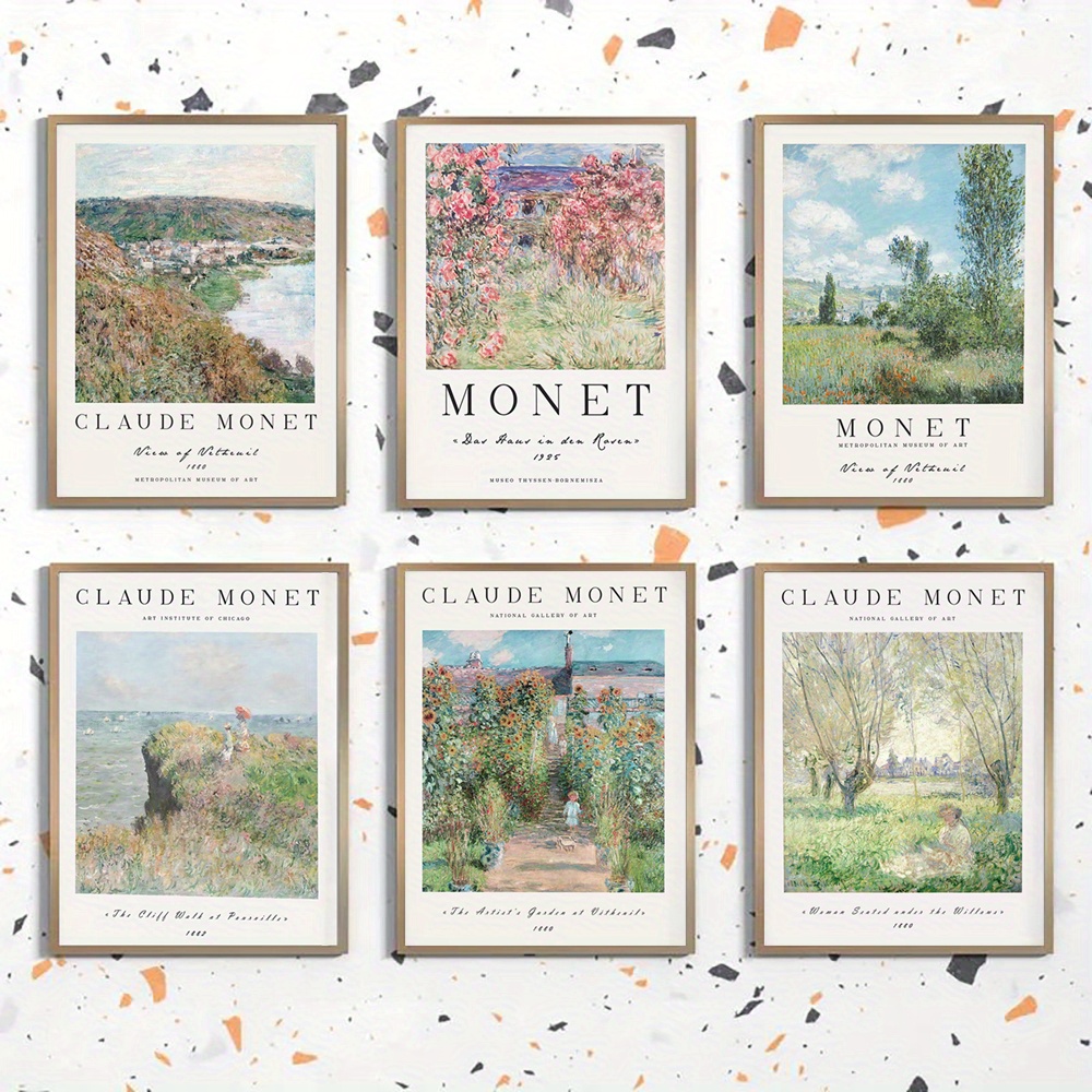 Claude Monet Canvas Wall Art Impressionist Modern Art Art - Temu