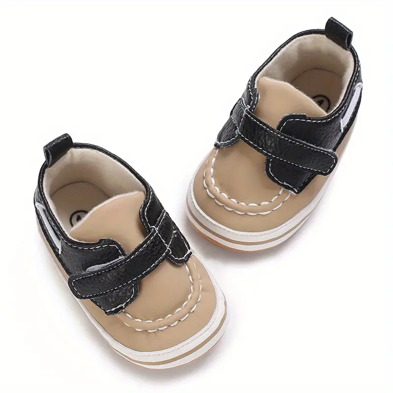 casual comfortable sneakers with hook and loop fastener for baby boys lightweight non slip walking shoes for indoor outdoor all seasons details 6