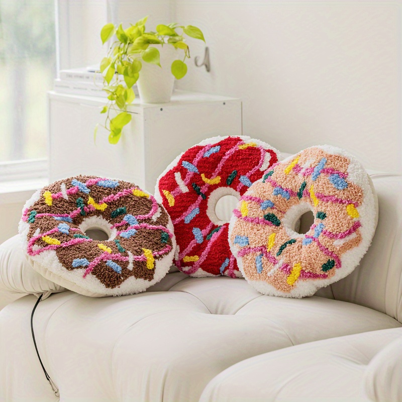 PATTERN: Crochet Donut Pillow Food Funky Unique Home Decor — Pops
