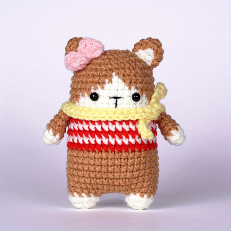2023 Handmade DIY Animal Crochet Knitting Kit Wool Yarn Thread Crochet  Material Kit For Beginner Pendant Dolls Christmas Gifts - AliExpress
