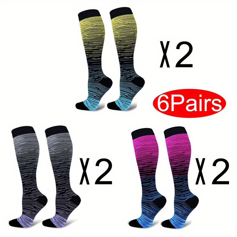 1pair Compression Socks For Men And Women 20-30 Mmhg Compression