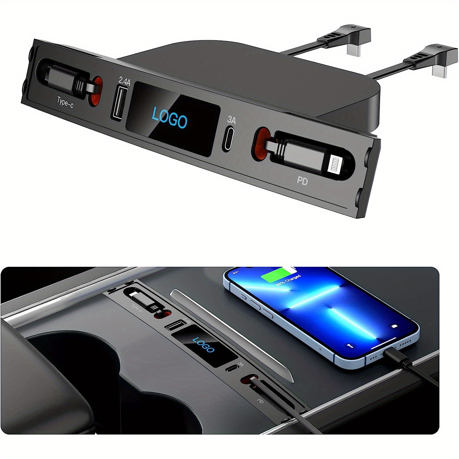 Cheap Multi USB Hub,Car Interior Center Console Accessories with 5