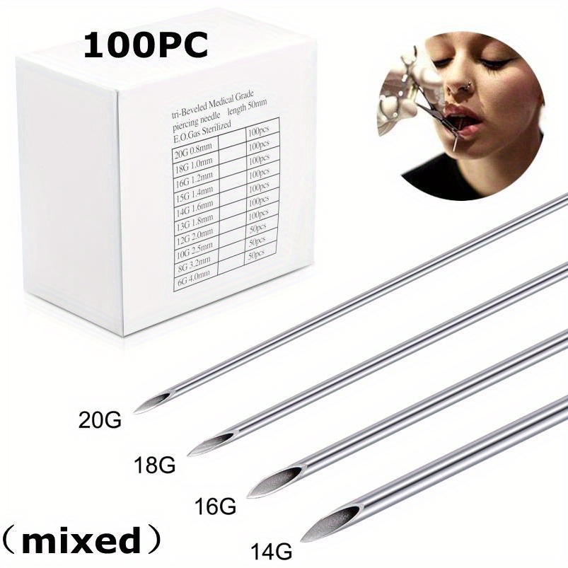 100pcs Set Aghi Piercing Corporeo Strumenti Piercing Usa E - Temu Italy