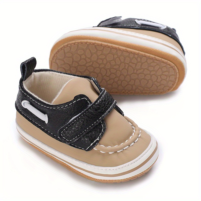 casual comfortable sneakers with hook and loop fastener for baby boys lightweight non slip walking shoes for indoor outdoor all seasons details 4