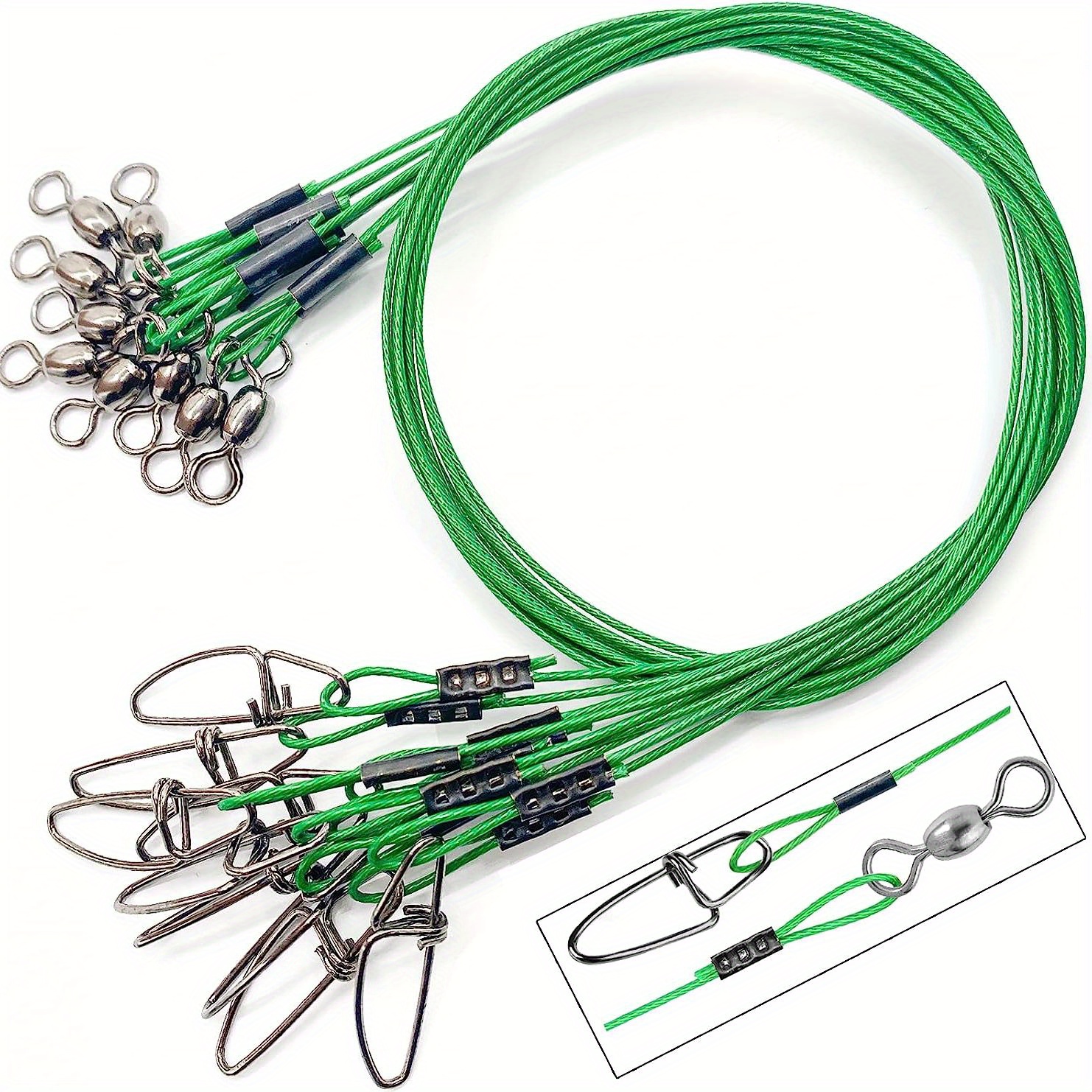  Fishing Leaders Stainless Steel Wire Rigs Saltwater