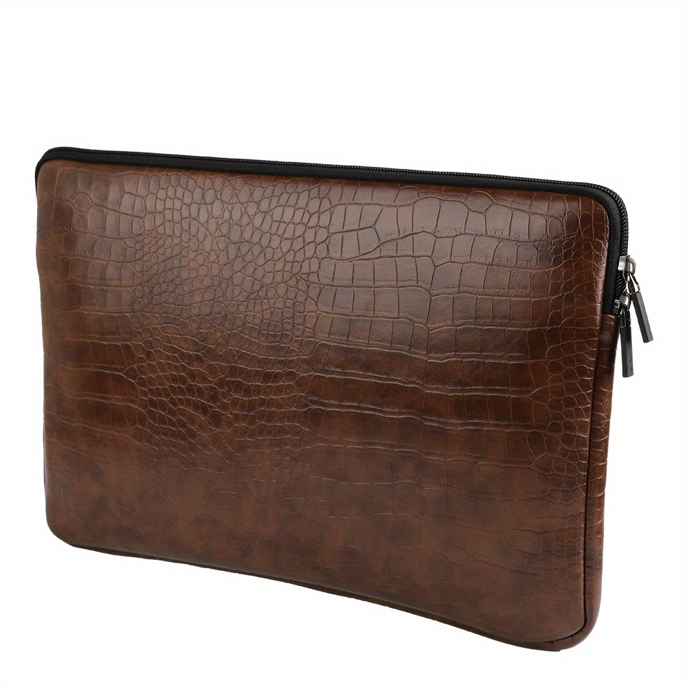 Leather Laptop Sleeve 13 inch, Leather Laptop Sleeve Case with Zipper