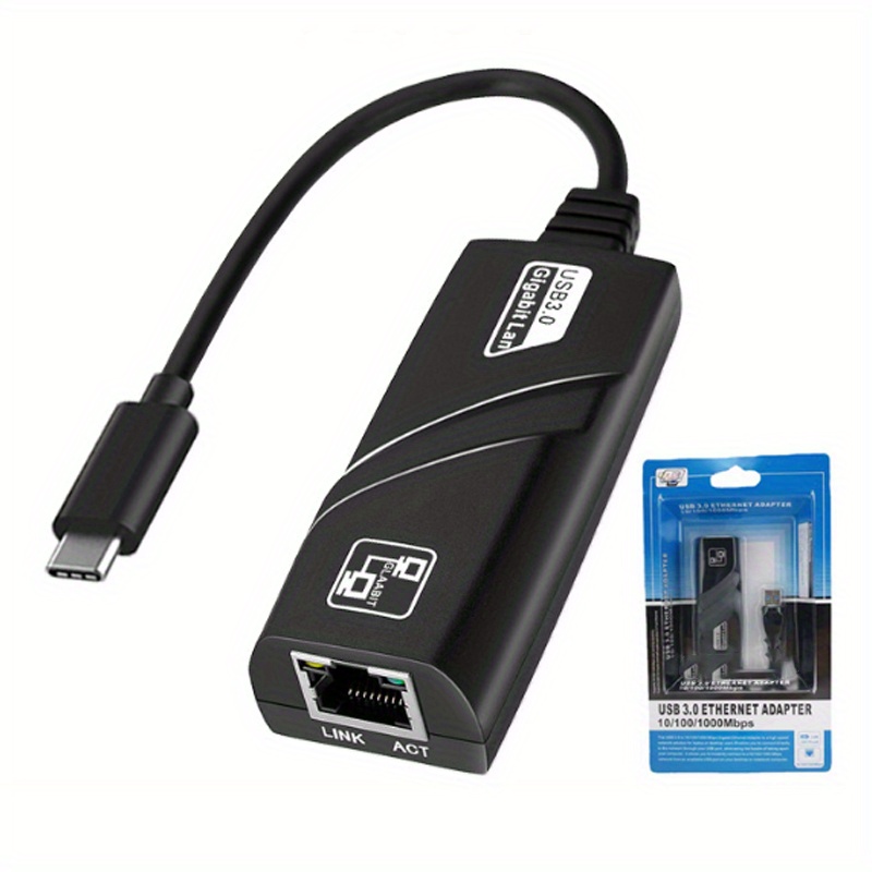USB C to RG45 Ethernet LAN Port 3.0 10/100/1000Mps Converter
