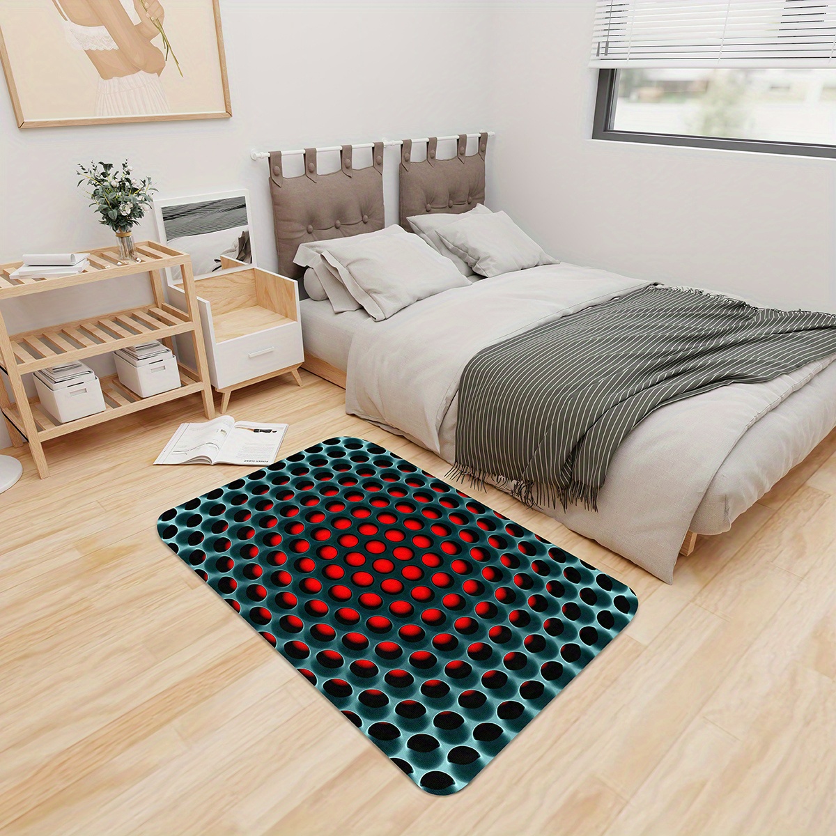 1pc Tappeto Decorativo Illusione 3D Astratto Antiscivolo per Camera da Letto,  Tappeto per Pavimento, Tappetino per Pavimento, Decorazione per la Casa -  Temu Italy