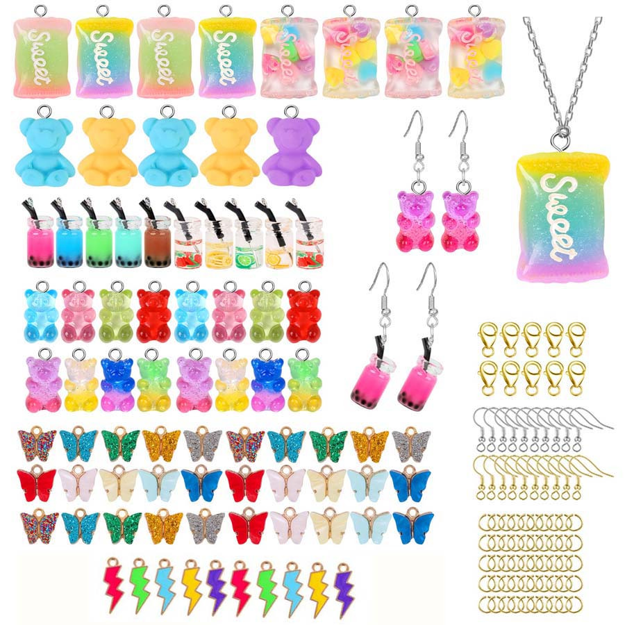 Make It Real: Sweet Treats DIY Bracelet Kit - Create 7 Charm Bracelets, 280  Pieces Included, Make Dessert Themed Eye-Catching Bracelets, DIY