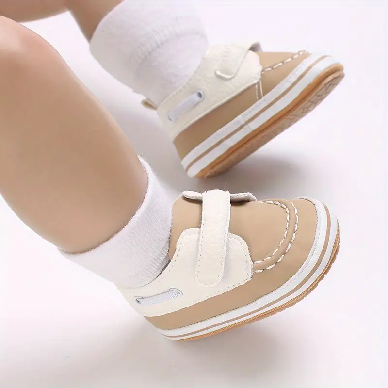 casual comfortable sneakers with hook and loop fastener for baby boys lightweight non slip walking shoes for indoor outdoor all seasons details 12