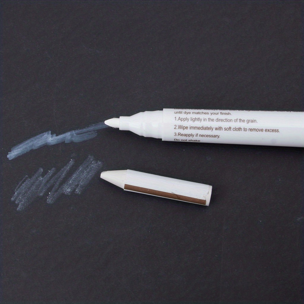 WHITE FURNITURE TOUCH UP PEN Marker Permanent Removes Marks Cabinet Floor UK