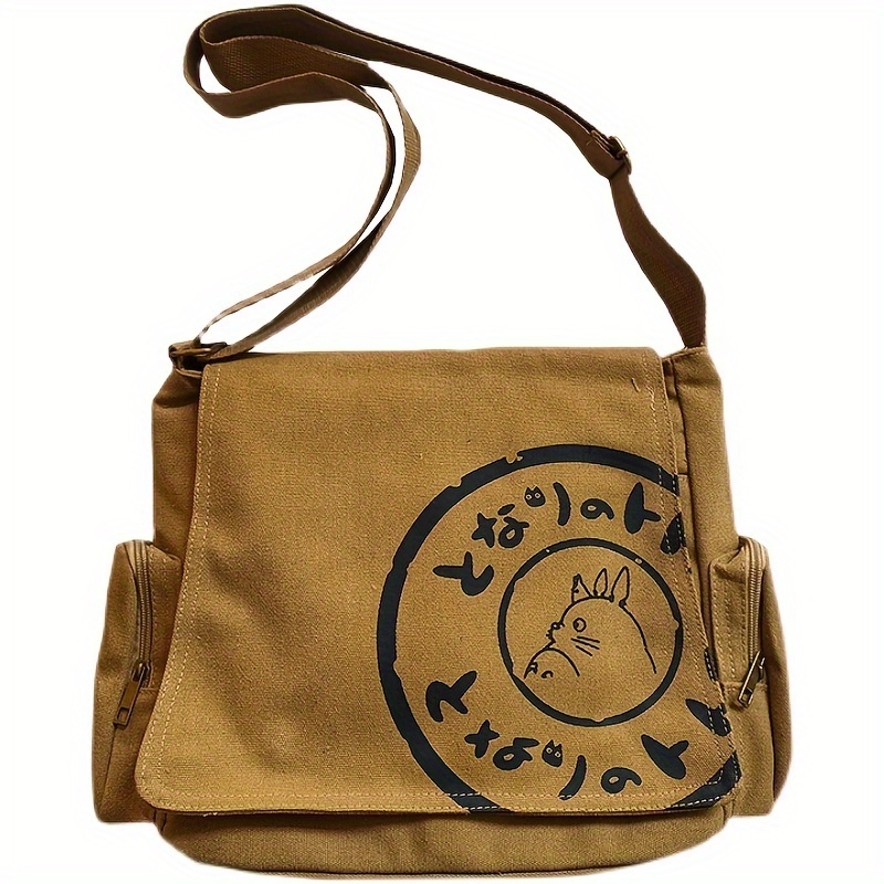 Men's Vintage Shoulder Messenger Bag Canvas Large Capacity - Temu