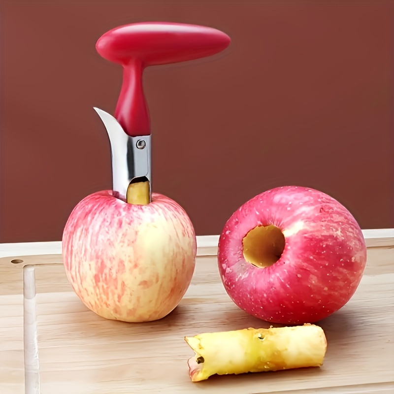 Norhogo Dénoyauteur de pommes en acier inoxydable 430 avec poignée en  plastique pour fruits et légumes pour la maison et la cuisine Rouge :  : Cuisine et Maison