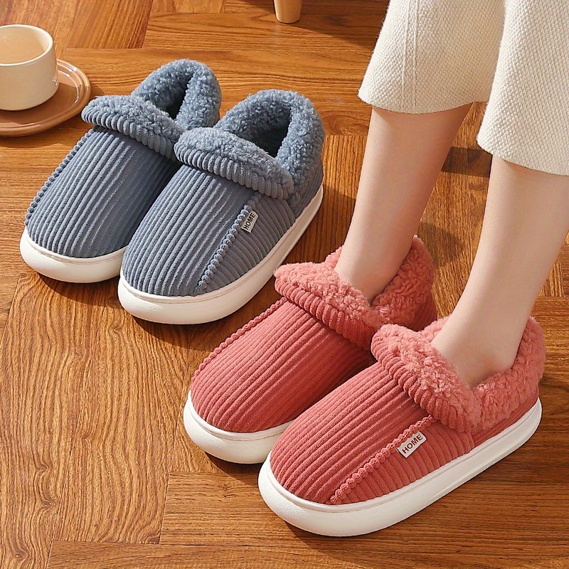 Fashion Winter Slippers Cute Home Shoes Plush Slipper Women House Slippers  Anti Slip, Soft Comfortable, for Travel Hotel Bedroom Costume SPA , 36-37