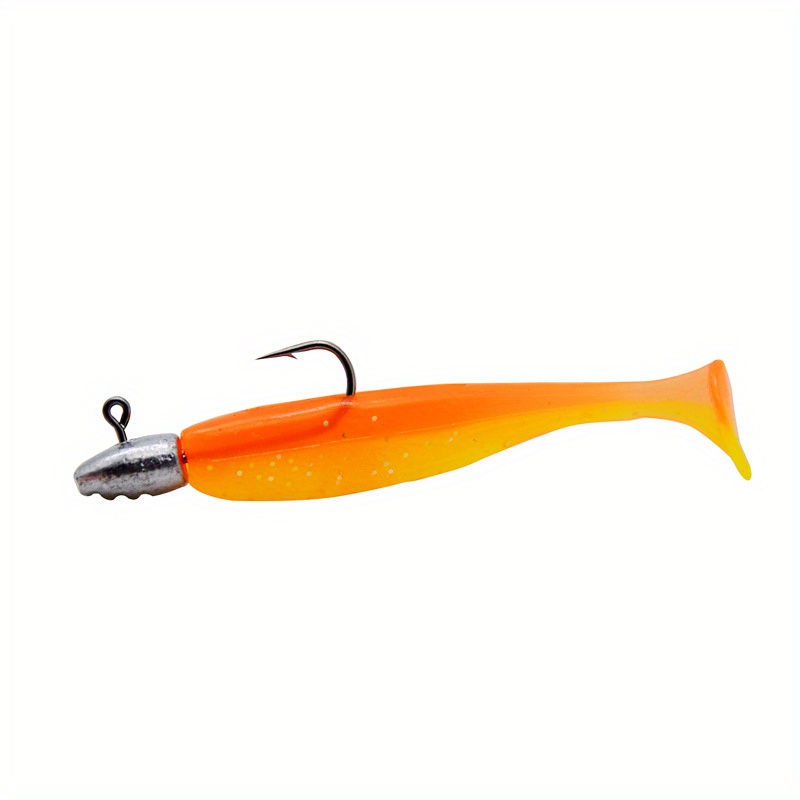 Bag T Tail Soft Fishing Bait Lure Matched Jig Head Hook - Temu New