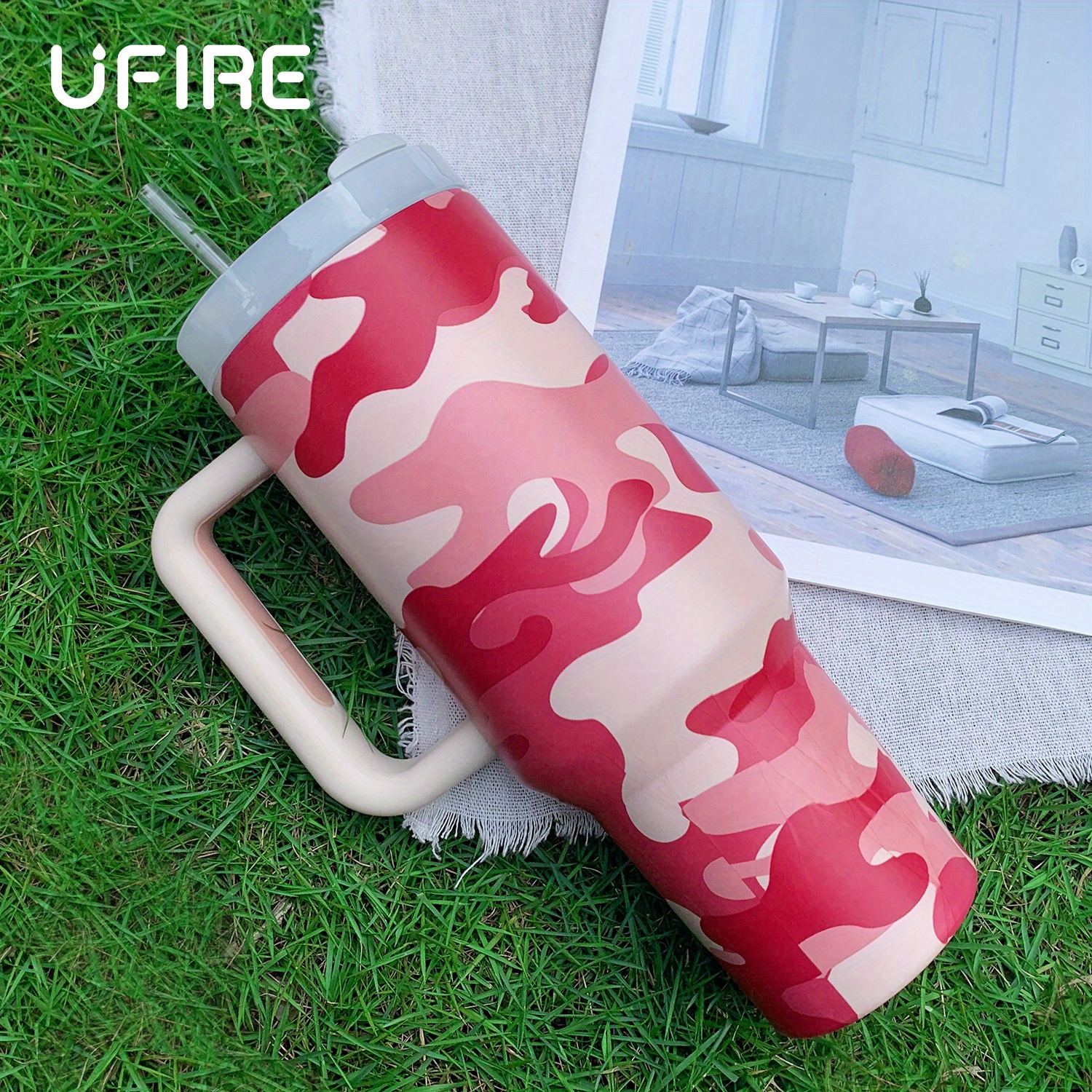 Ufire Rainbow Flash Leopard Insulated Water Bottle With - Temu