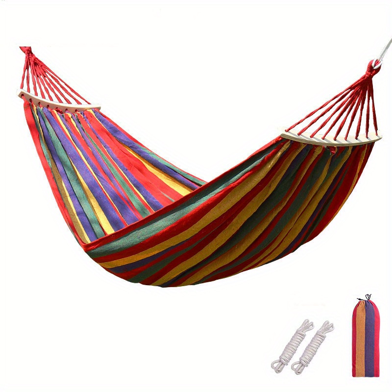 Portable Colorful Canvas Hammock for Camping and Beach Play