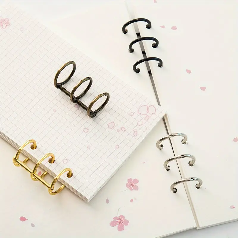 1 Piece 3-hole Metal Clip Book Rings Loose-leaf Binder For A5 A6 A7 Paper  Storage Tool Scrapbooking Art Crafts Diy Student - Stationery Holder -  AliExpress