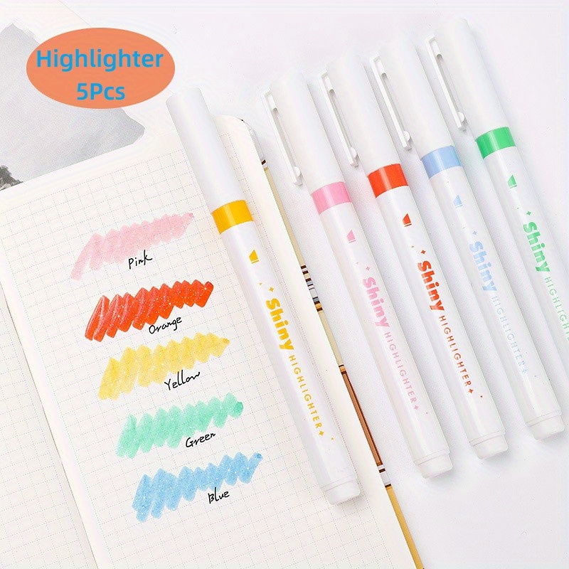 12 Packs Of Flashing Jelly Pen Hand Account Juice Pen Flashing Sparkling  Pearlescent Quicksand Shiny Fluorescent Hand Account Pen