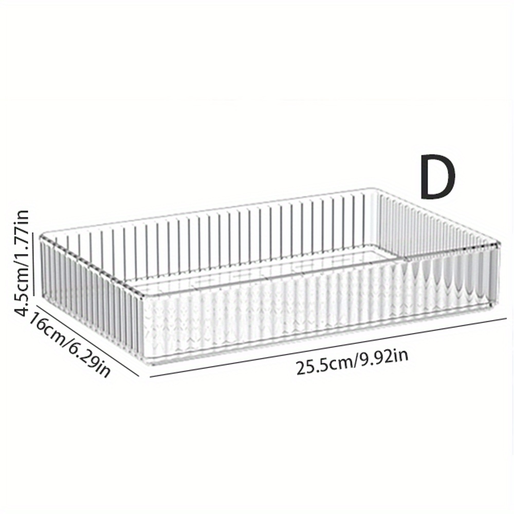 Transparent Cosmetic Storage Box with Shelf