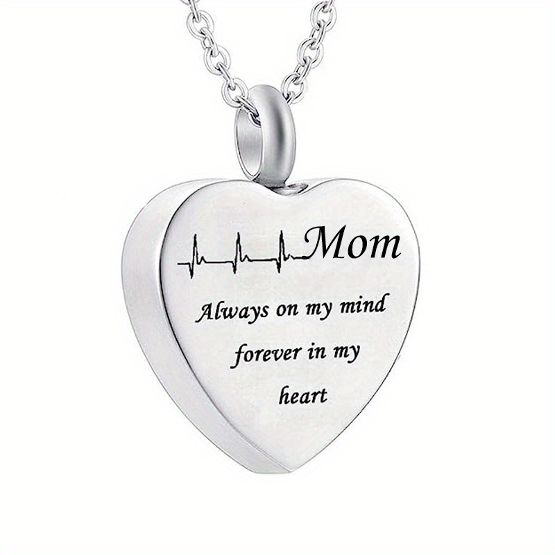 Heart Cremation Urn Necklace Ashes Urn Jewelry Memorial - Temu