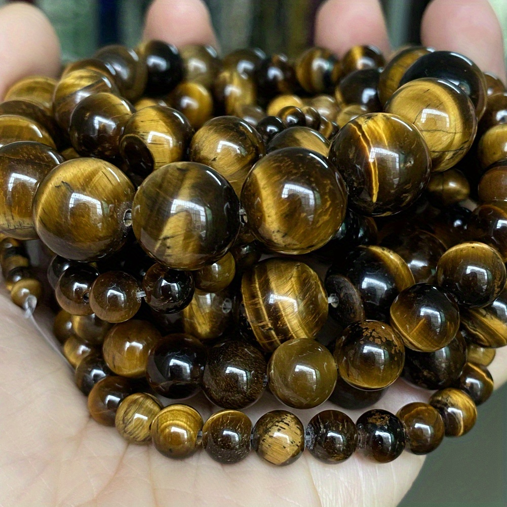 Natural Yellow Tiger Eye Stone Beads Gem High Quality Round Loose Bead For  Jewelry Making DIY Bracelet Accessories 4 6 8 10 12mm