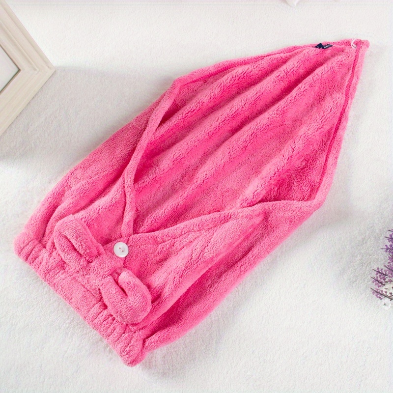 Coral Fleece Fort Absorbant Dry Hair Shower Femelle - Temu Canada