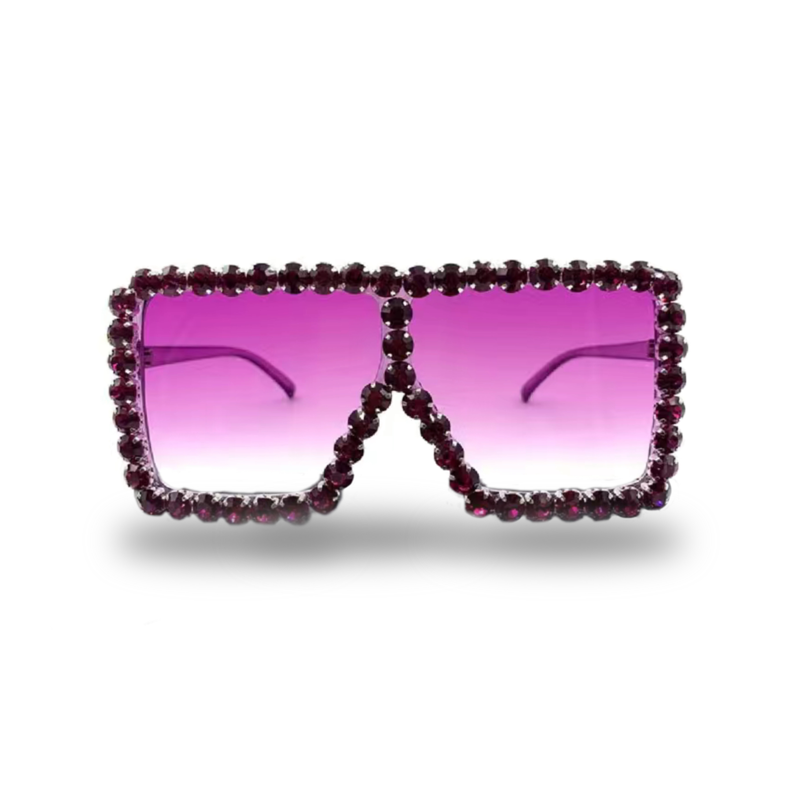 Y2K Square Sunglasses Oversized Rhinestone Eyeglasses