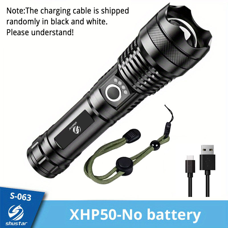 SUPER POWERFUL LED Flashlight L2 XHP50 Tactical Torch USB