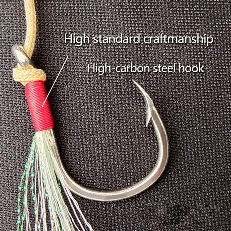 Double Fishing Assist Hooks Kit Jig Assist Glow Hook Slow Fast Fall Jigs  Fishing Hook for Lead Vertical Jigging Lures Pack of 5 - China Fishing  Tackle and Fishing Hook price