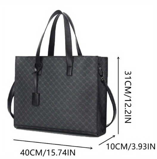 Fashion Leather Business Briefcase Tote Bag Waterproof Wear