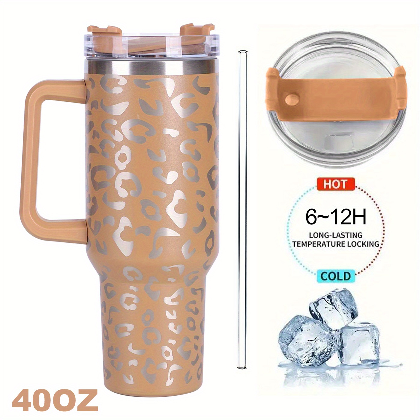 Stainless Steel Printed Vacuum Insulated Thermal Water Bottles With Cup Cap Travel  Mug Hot and Cold