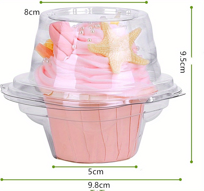  Abaodam 5pcs Boxes Cake Packing Box Plastic Cupcake