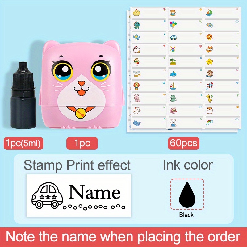 Customized Name Stamp Paints Personal Student Child Baby Engraved