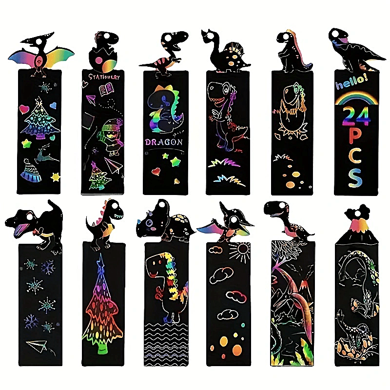 Scratch Art Black Bookmark Kit, 24 Count, Ages 5 and up