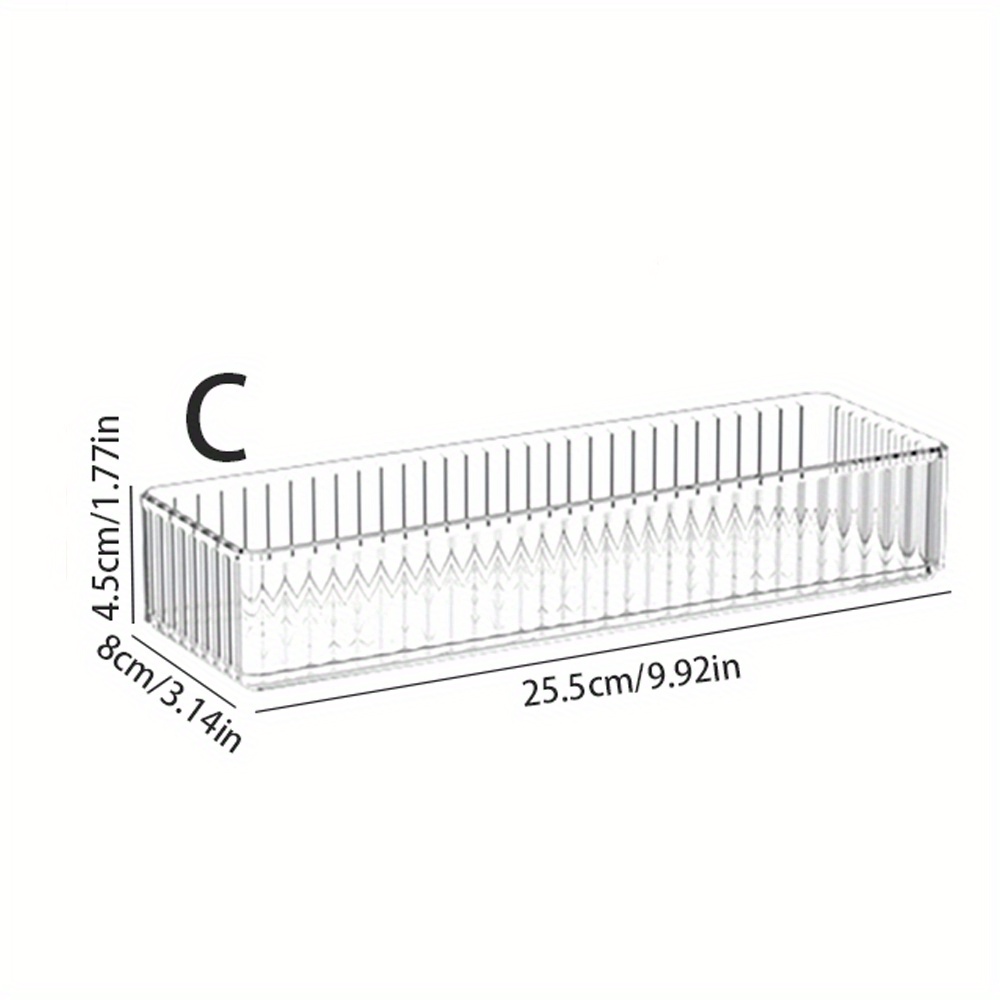 Transparent Cosmetic Storage Box with Shelf