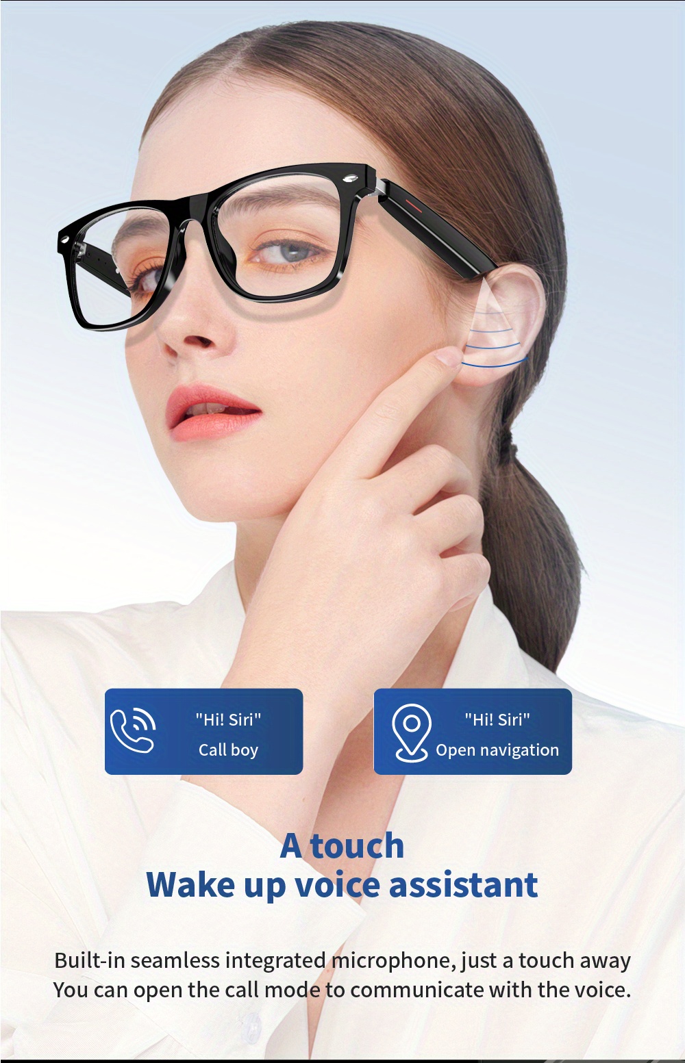 Gafas Inteligentes Inalámbricas Tws Bluetooth 5.0 - Temu Mexico