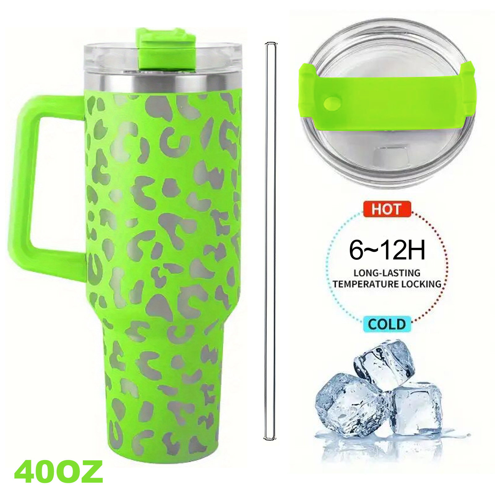 Stainless Steel Printed Vacuum Insulated Thermal Water Bottles With Cup Cap Travel  Mug Hot and Cold