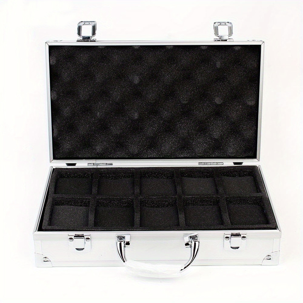 Watch Box for Men - 10 Slot Watch Case Black