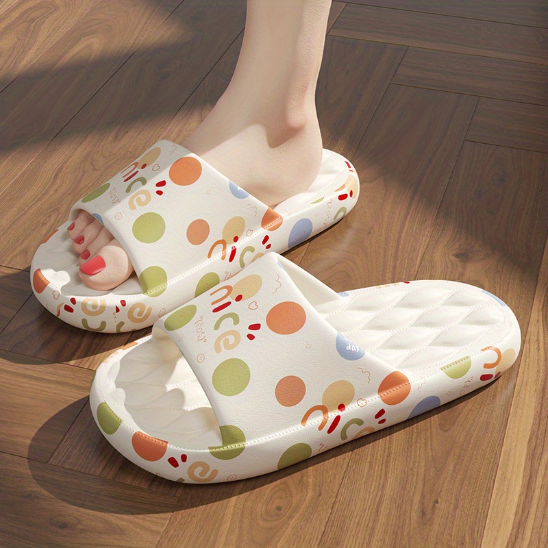 Women s Cute Cartoon Print Slides Super Soft Sole Open Toe Temu