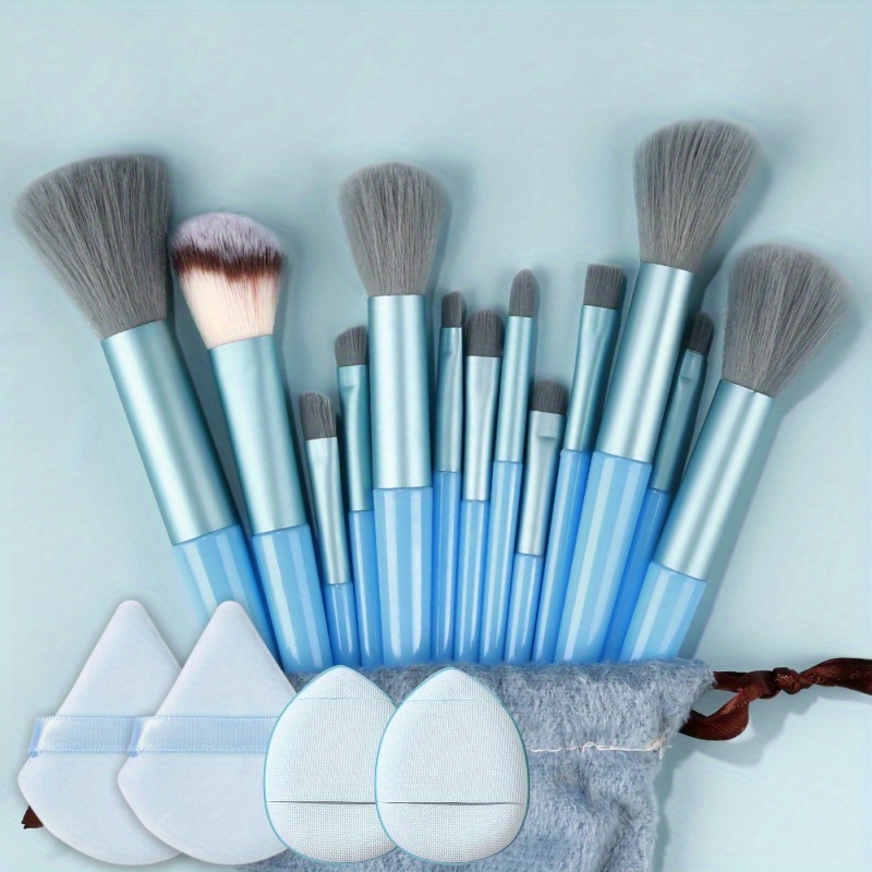 Professional Soft Fluffy Makeup Brush Set With Storage Bag - Temu