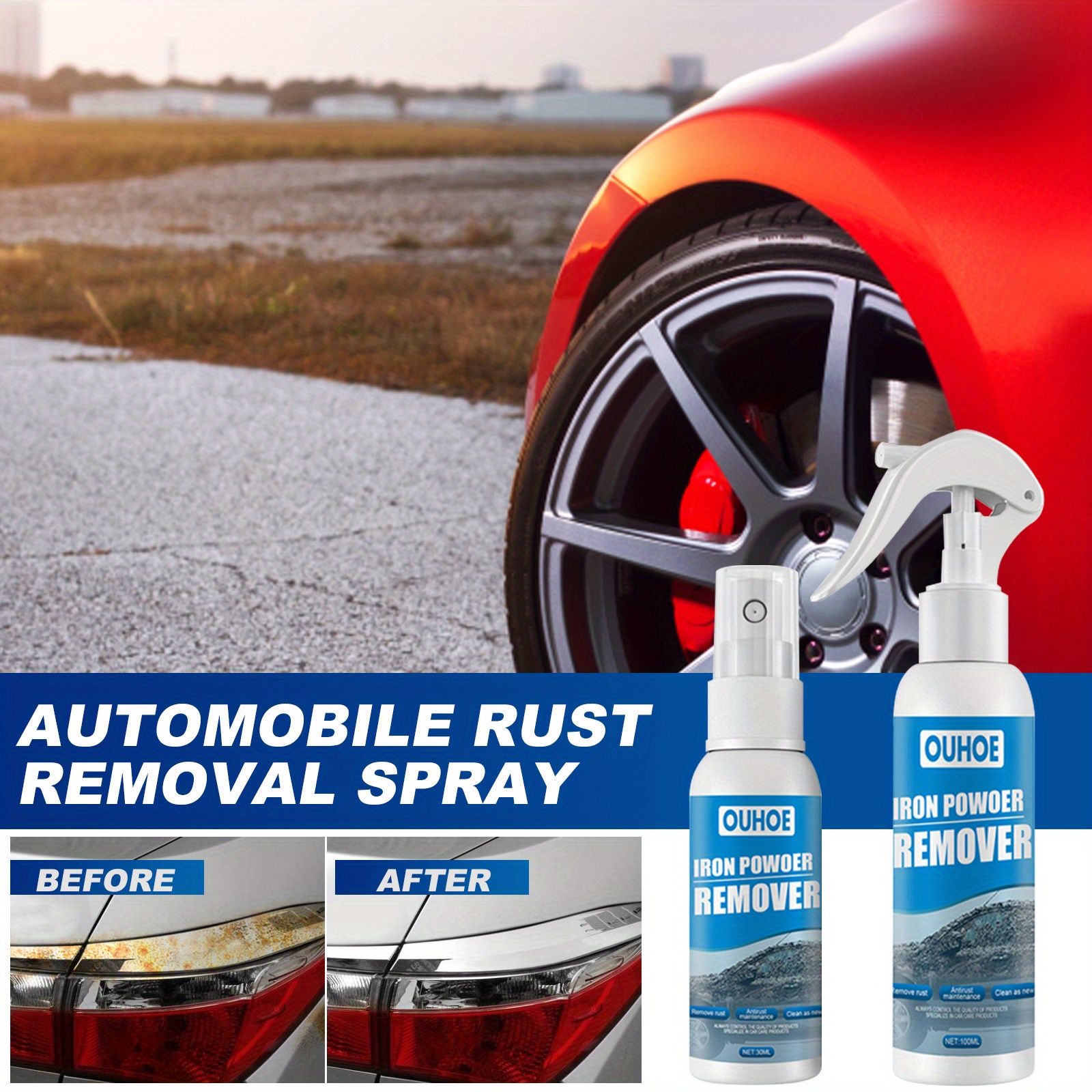 Auto Iron Powder Rust Remover Spray Rust Remover Auto - Temu Australia