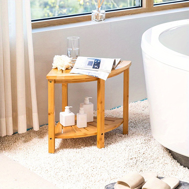 Duschbank Aus Teakholz Mit Ablage – Stabile Sitzbank Für Die Dusche Oder Sauna